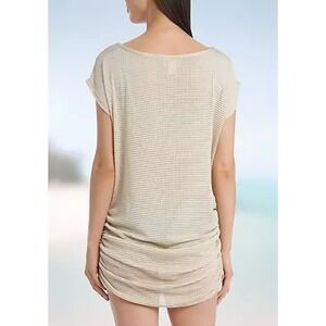 Jordan Taylor Cream Mesh Swim Cover Up Dress GF-816 Womens Medium USA Made